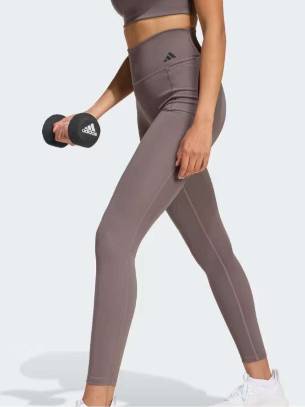 Adidas Women's Optime Workout Medium Support Bra & Full Length Leggings - Picture 10 of 11